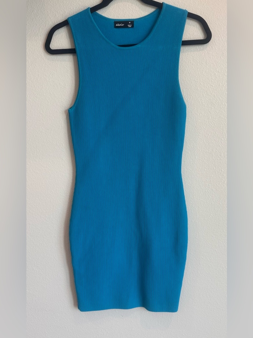 Sleeveless Ribbed Mini Dress in Teal by ASTR the Label
